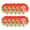 thumbnail image 4 of KeirineCC 10PCS Christmas Plates Disposable - 9" Christmas Paper Plates, Cute Heavy Duty Dinner Christmas Tree Snowman Santa Plates, Party Supply for Christmas Party - G, 4 of 7