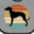thumbnail image 4 of Inktastic Whippet Dog Retro Sunset Boys or Girls Baby Bib, 4 of 4