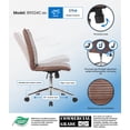thumbnail image 4 of Boss Office Products Vinyl Armless Hospitality Task Chair with Casters, Brown, 4 of 10