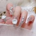 thumbnail image 4 of 20 piezas de diamantes de imitación para uñas, diamantes de imitación de cristal blanco, piedras de gemas de vidrio con parte posterior plana para uñas, manualidades, ropa, zapatos, joyería, 4 of 6