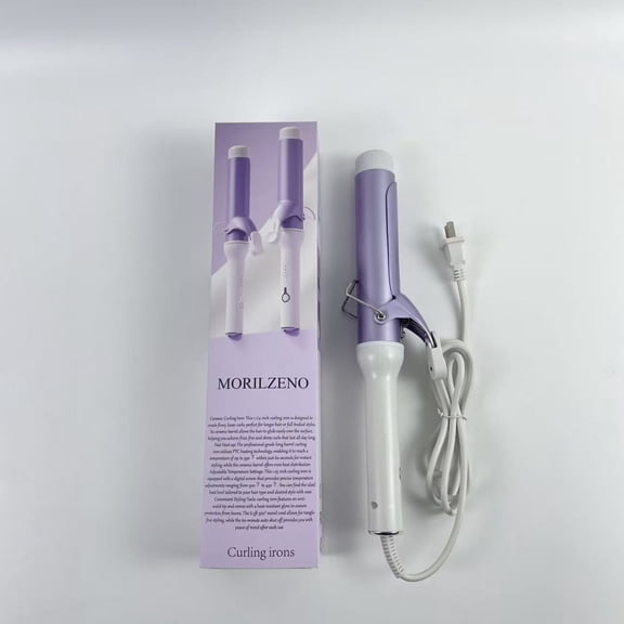 MORILZENO Curling irons,Curling Iron Hair Crimper: Dual Voltage Adjustable Temperature Hair Waver - Ceramic 1 inch Curler Wand
