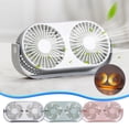 thumbnail image 1 of Iumwxz Portable Fan Desktop Double-Headed, Dual-Blade Aromatherapy Fan, Usb Rechargeable Tabletop Fan with Aromatherapy Tablet In 3 Speeds Mini Fan Green Plastic Today Discount, 1 of 9