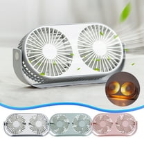 PALIFEUR Double-Head Desk Fan, High Wind Power Aromatherapy Fan, Lightweight Portable Fan for Bedroom Home Office, 3 Speed Settings Adjustable Small Fan, 4.6x9.1 Inch