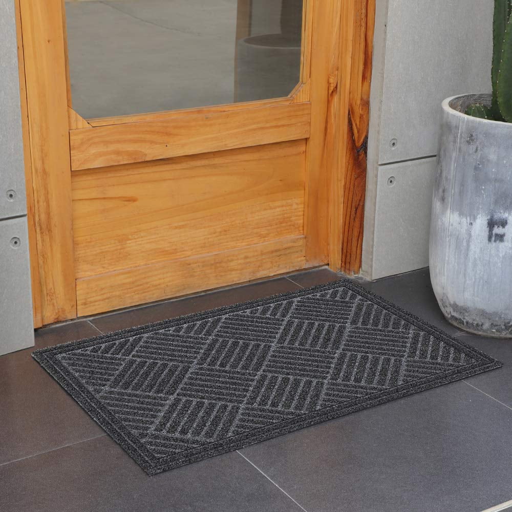 Wendana Large Outdoor Door Mats Rubber Shoes Scraper for Front Door Entrance Doormat Patio Rug