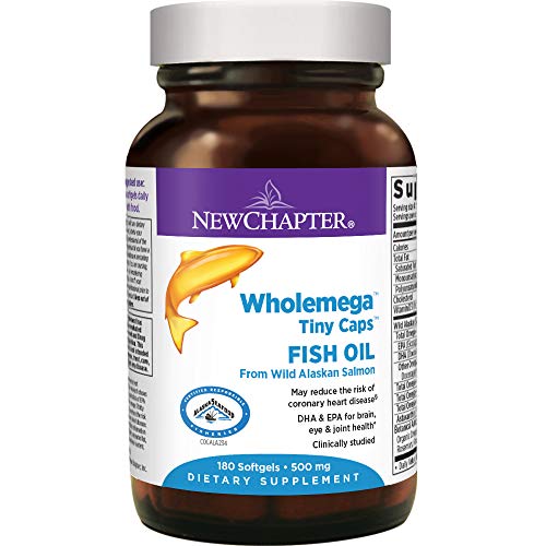 New Chapter Fish Oil Supplement Wholemega Wild Alaskan Salmon Oil