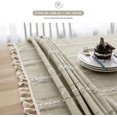 thumbnail image 2 of ZC5HAO Table Cloth Cotton Linen Tablecloth Wrinkle Free Stitching Tassel Tablecloth Rectangle Table Cloth for Dinning Kitchen Tabletop Decoration (Almond Yellow, Rectangle/Oblong，55 x 79 Inch), 2 of 6