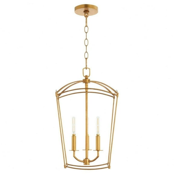3 Light Entry Foyer-20.5 inches Tall and 12 inches Wide-Gold Leaf Finish Bailey Street Home 183-Bel-5054827