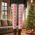 thumbnail image 5 of Gamivast Christmas Leggings for Women Holiday High Waisted Comfortable and Stretchy Pj Pants Printed Straight Leg Funny Xmas Legging Cute Lounge Bottoms Running Yoga Pants, 5 of 6
