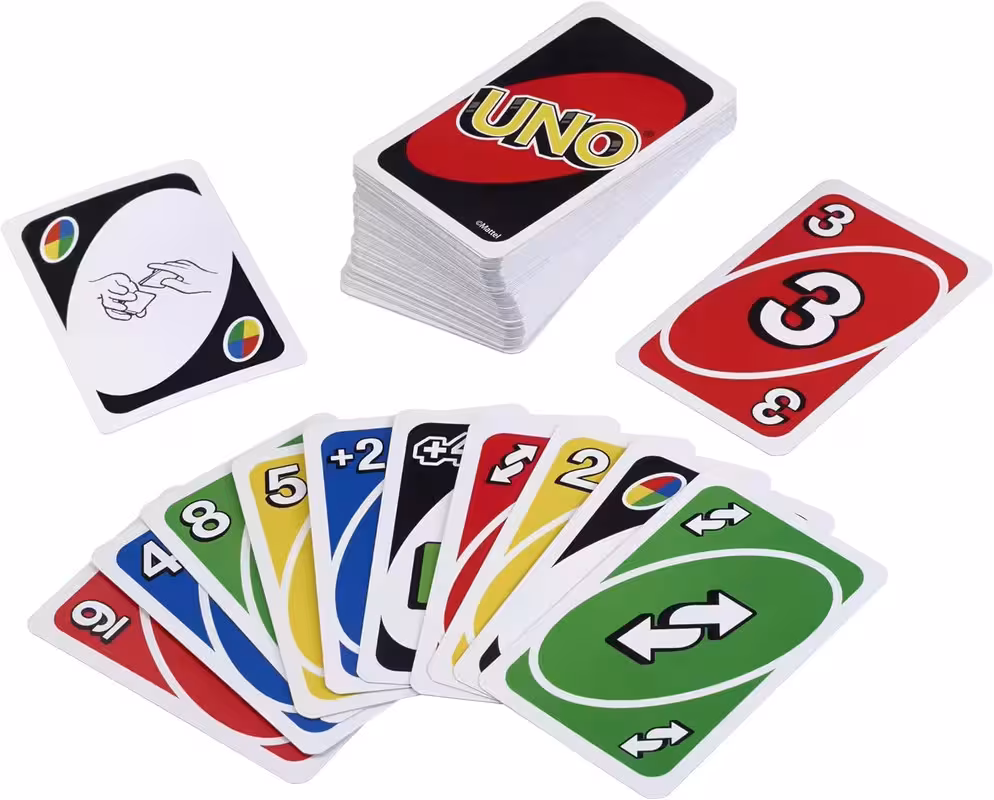 thumbnail image 4 of UNO Original - Juego de Cartas Familiar - Clásico - Baraja Multicolor de 112 Cartas - De 2 a 10 Jugadores - para Niños y Adultos, 4 of 6