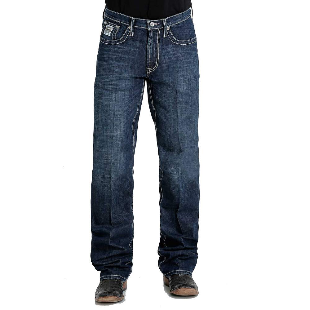 Cinch Men's White Label Performance Dark Relaxed Straight Stretch Denim Jeans Indigo 34W x 36L  US - image 2 of 3