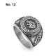 thumbnail image 3 of Sonducket Lobo de moda Estilo simple Todo-fósforo Anillo masculino Anillos pequeños Multiusos Dedo Joyería Decoración Accesorios Type11 NO11, 3 of 6