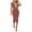 Red, variant on CHUMUD Summer Dresses for Women V-Neck Short Sleeve Ribbed Midi Dress, Bodycon Sheath Striped Dress Casual