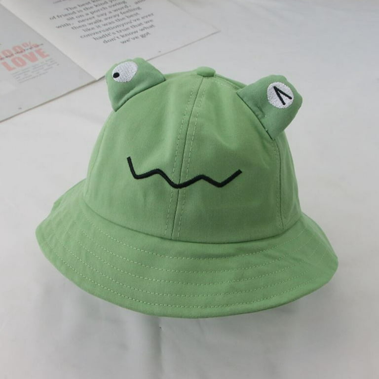 3pcs Kids Children Sun Hat Outdoor UV Protection Summer Fisherman Hat  Bucket Hat Summer Beach Sun Protection (Green)
