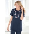 thumbnail image 6 of Woman Within Plus Size 7-Day Embroidered Pointelle Tunic, 6 of 6
