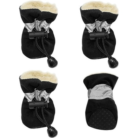 4Pcs Dog Shoes for Small Dogs Anti-Slip Dogs Boots & Paw Protector with Reflective Straps Puppy Booties  Summer Cat Dog Shoes for Small and Medium Pets