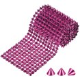 thumbnail image 1 of Uxcell 1 Yarda Remaches de Espiga de Plástico Rojo Rosa de 12 Filas para Manualidades, Ropa, Bolsas, 1 of 1