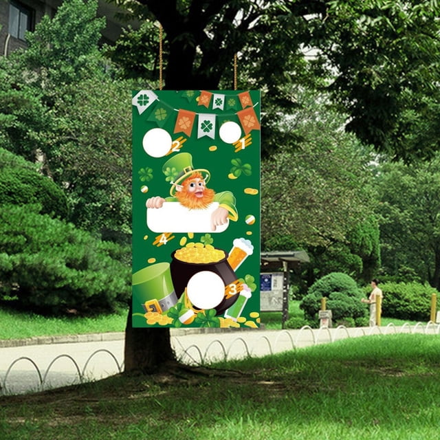 Toss Game Banner Party Game Favors con 3 Sandbag Decoración Reutilizable Fondo Sharpla Juguetes para lanzar sacos de arena