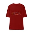 thumbnail image 2 of HomeDM Womens Valentine's Day Crew Neck T-Shirts Love Graphic Short Sleeve Loose Fit Pullover Tops - Red/L, 2 of 6