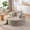 TAUPE, variant on Oversized Round Chair Lounge Chaise Indoor, Upholstered Corduroy Deep Seat Cloud Large Circle Sofa Chair, No Assembly Required, Fluffy Modern Sleeper Sofa Bed for Reading, Living Room, Bedroom