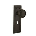 thumbnail image 4 of Nostalgic Warehouse Miscra_Prv_234_Kh Craftsman Solid Brass Privacy Door Knob Set - Bronze, 4 of 5