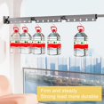 thumbnail image 5 of Veeki Clothes Drying Rack, Wall Mounted Clothes Rack Space Saver, Aluminum Clothing Rack with 15 Hanging Holes, Retractable & Collapsible (Tri-Fold) for Balcony, Laundry, Bathroom, Dark Grey-0518, 5 of 5