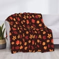 thumbnail image 3 of Naloa fall Maple leaf Flannel Fleece Throw Blanket for Bed Couch, Thick Blanket - All Seasons Suitable for Women, Men and Kids-40"x30", 3 of 6