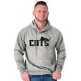 thumbnail image 5 of Cats Kittycat Feline Lovers Cool Cute Hoodie Sweatshirt Women Men Brisco Brands L, 5 of 6
