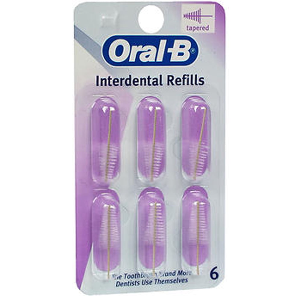 OralB Interdental Brush Refills Tapered 6 Each