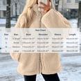 thumbnail image 4 of Fengqque Women’s Full‑Zip Sherpa Jacket Long Sleeve Cozy Teddy Warm Casual Outerwear with Pockets for 2026 Fall Winter Daily Wear, 4 of 4