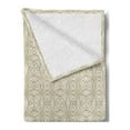 thumbnail image 2 of Oriental Soft Flannel Fleece Throw Blanket, Negative Exposure Effect Ornamental Design of Symmetrically Placed Pattern, Cozy Plush for Indoor and Outdoor Use, 60" x 80", Sepia and White, by Ambesonne, 2 of 5