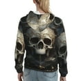thumbnail image 7 of Haiem Gold Pattern Skull for Men's Fashion Hoodies & Sweatshirts with Kangaroo Pocket,Hooded Sweatshirt with Eye-catching Drawstrings-Medium, 7 of 7