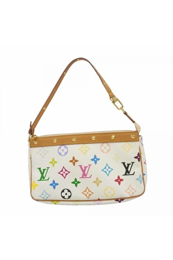 Pre-Owned Louis Vuitton Bag/Pouch Monogram Multicolor Pochette Accessoires M92649 Blanc Women's