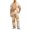 Khaki, variant on CCRFTGI Mens Pajamas Gradient Short Sleeve Sleepwear Set Elastic Drawstring Waist Pants with Deep Pockets Soft Casual Pjs Purple M