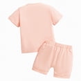 thumbnail image 5 of NOLDARES Toddler Girl Clothes Baby Girls Outfits 6M-5T Summer Floral Print Shirt+Shorts2pcs Baby Clothing(Light Pink,12-18 Months), 5 of 8