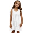 thumbnail image 5 of FAIWAD Girls Sundresses Casual Crewneck Tiered Tank Dress Kids Summer Boho Beach Vacation Clothes 4-14 Years, 5 of 7