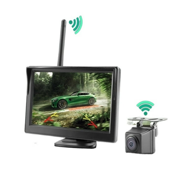 5'' Wireless IPS Screen Vehicle Monitor 720P Car Rear View Camera Kit Stable Digital Signal For Phone ,Easy Installation& Fit All Vehicles