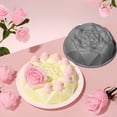 thumbnail image 1 of Moldes de silicona para pasteles con forma de rosa, antiadherentes y a prueba de fugas, bandejas para hornear, moldes para repostería, adecuados para San Valentín, aniversarios, cumpleaños, etc., 1 of 6
