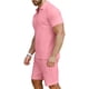thumbnail image 3 of Conjunto de polo y pantalones cortos KUYIGO para hombre, color rosa, talla L, 3 of 5