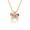 gold, variant on Cute Butterfly Necklace For Women Stainless Steel Crystal Purple Zircon Aesthetic Necklaces Charms Collar Choker Party Jewelry