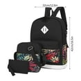 thumbnail image 2 of Meitianfacai Trendy Backpack 3-Piece Set, Includes Casual Backpack, Crossbody Bag & Handbag, Soft Fabric with Comfortable Straps, Perfect for College, Work & Travel (Black), 2 of 4