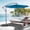 Orange, variant on Offset Hanging Patio Umbrella 10-Foot with Easy Tilt and Crank, Outdoor Cantilever Umbrella for Backyard and Poolside, Orange