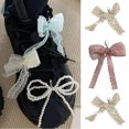 1Pair Handmade Shoes Clip Bowknot Charm Shoe Buckle Decoration Bag