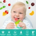 thumbnail image 3 of Amerteer Baby Fresh Fruit Food Feeder Nibbler Pacifier|Training Massaging Toy Teether| Food Grade Soft Safe BPA-Free Silicone Pouches| Babies Toddlers Infants Kids, 3 of 8