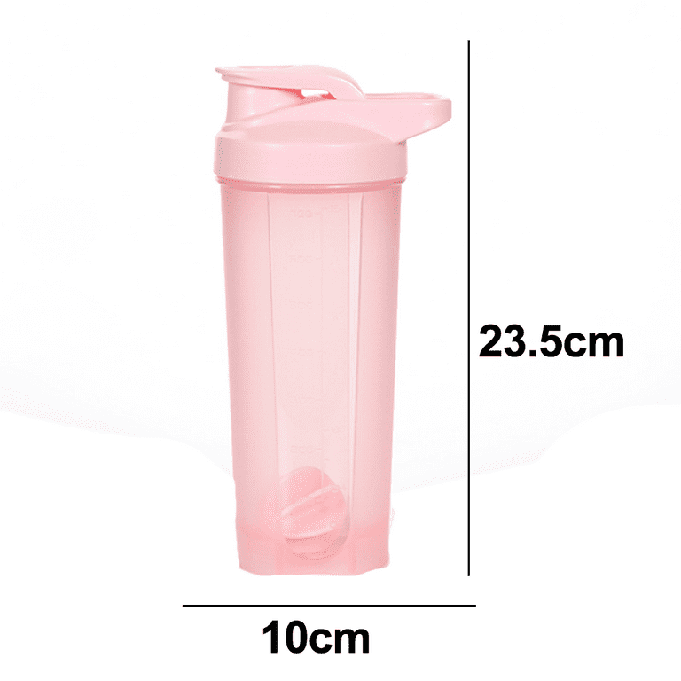 MTFun 800ml Shaker Bottle Plastic and Silicone Shaker Cup with