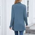 thumbnail image 7 of Uaswgudfs ​Women's Wool Blend Long Cardigan - Open Front Asymmetrical Hem Thermal Knit for Office & Daily Wear​, 7 of 7