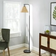 thumbnail image 6 of Better Homes & Gardens Black Metal Floor Lamp with Rattan Shade, 6 of 8