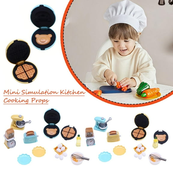 FurNest Miniature Doll-house Kitchen Set, Mini House Furniture Accessories Kita3d