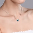 thumbnail image 3 of Gem Stone King 925 Sterling Silver London Blue Topaz Pendant Necklace for Women | 2.50 Cttw | Gemstone November Birthstone | Round 8MM | With 18 inch Chain, 3 of 4