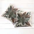thumbnail image 4 of Ambesonne Monstera Throw Pillow Cover Pack of 2, Boho Abstract Tropical Art, 2 Pcs-18"x18", Evergreen Sage Green Fawn, 4 of 5