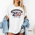 thumbnail image 2 of 250th Anniversary USA Shirt, Faux-Sequin Look 4th of July Shirt, America 250 TShirt, Patriotic Usa Shirts for Women, 2 of 7